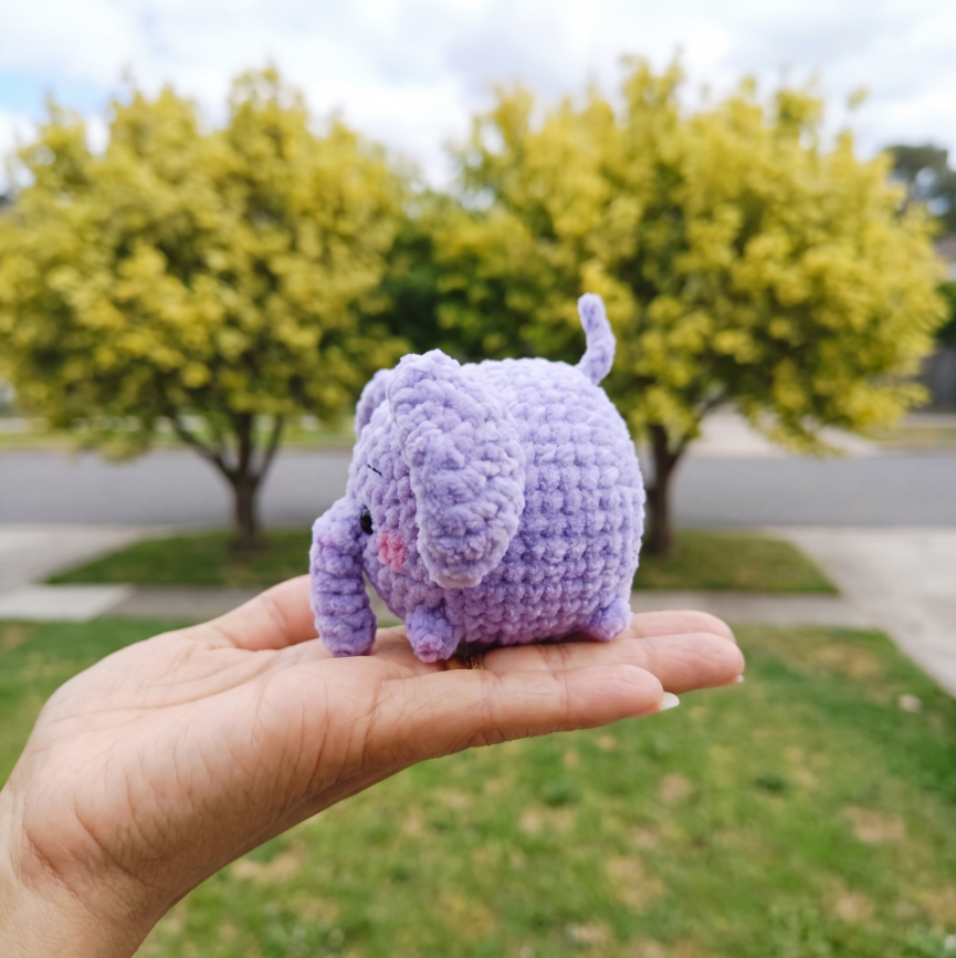 🐘 Elephant Keychain Crochet Pattern